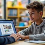 Connexion ENT Occitanie, plateforme numérique, outils éducatifs, espace numérique de travail, éducation moderne, élève utilisant la technologie.